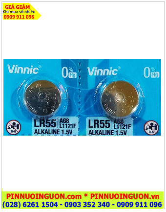 Vinnic L1121F, LR55, AG8, LR1120 _Pin cúc áo 1.5v Vinnic L1121F, LR55, AG8, LR1120 chính hãng